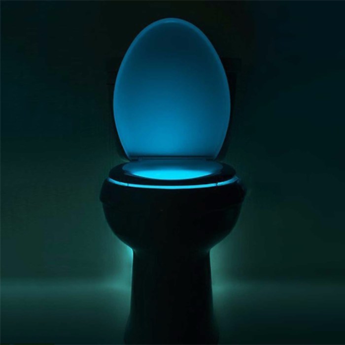 Toilet led light night lights bathroom bowl activated motion changing color walmart colors nightlight decorating perfect water beauty combination along