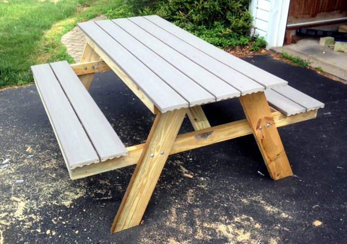 Picnic table square seats diy tables wooden western red sold etsy backs built beautiful top