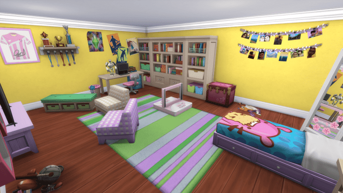 Kids bedroom roarsome peacemaker children sims items toddlers ic