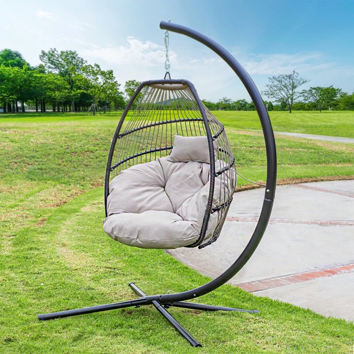 Chair egg hanging outdoor stand lounge large walmart cushion