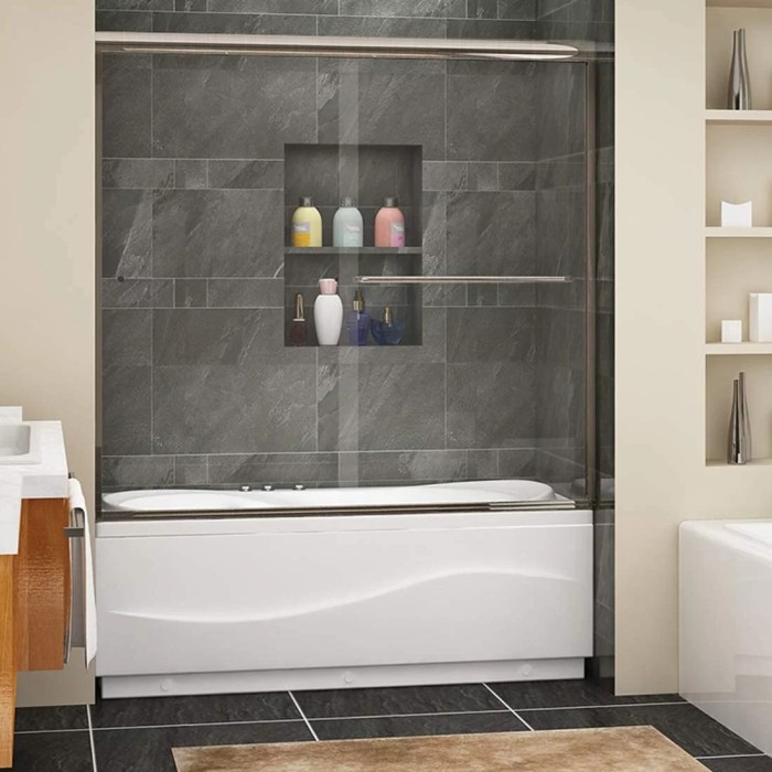 Tub doors glass bathtub enclosure enclosures door shower frameless bathroom bath combo walk next install double size sliding curved choose