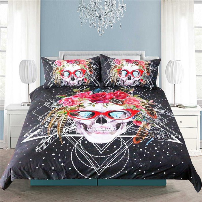 Duvet skull hippy cool cover bedrooms distinct appeal bring covers