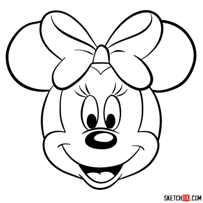 Dessin de minnie a imprimer