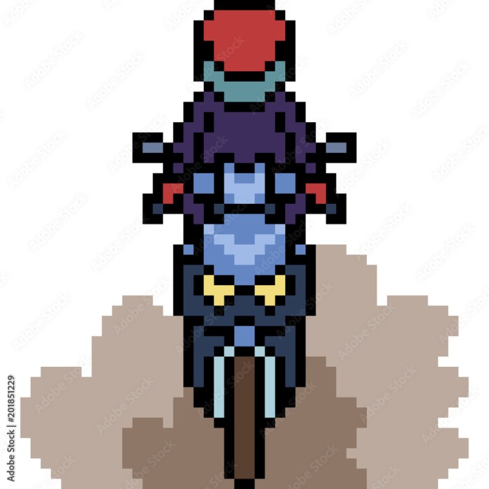 Pixel motorcycle likes template