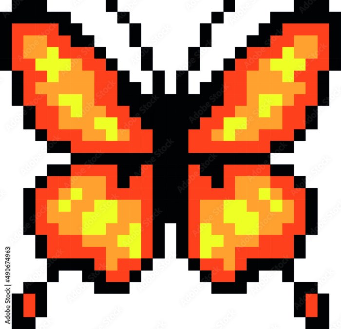 Papillon en pixel