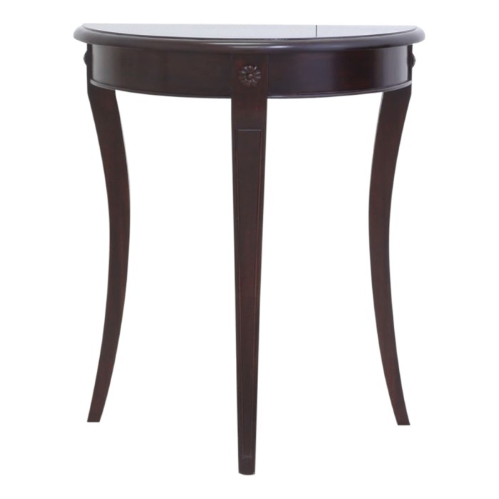 Table ronde demi lune pliante