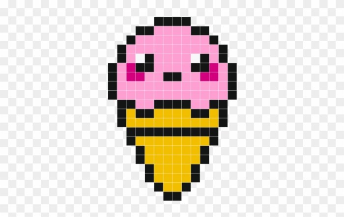 Pixel art nourriture kawaii facile