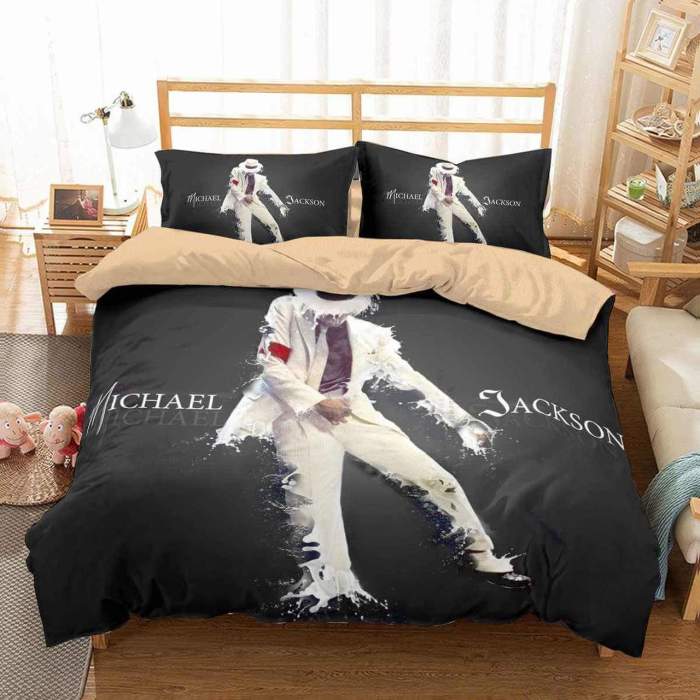 Cover set bedding duvet classical 4pcs jackson printed sheets cotton michael