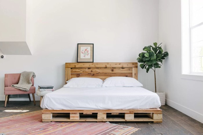 Bed pallet frame pallets diy beds drawers made wood base storage frames beneath recycled 99pallets wooden founterior plans make bedroom