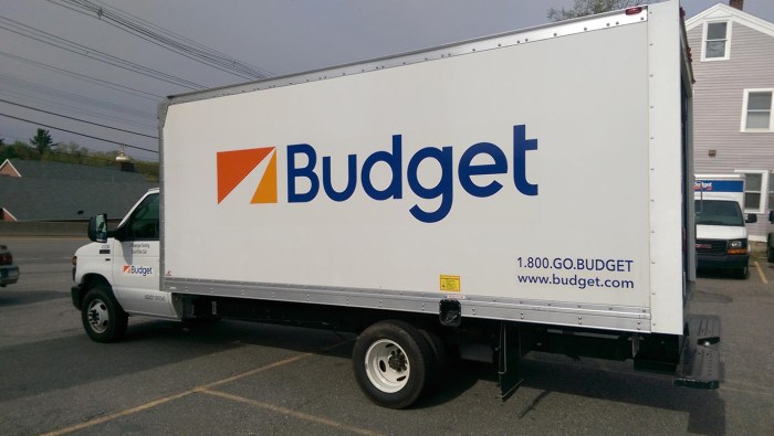 Budget truck moving rental trucks rentals fleet meet our move