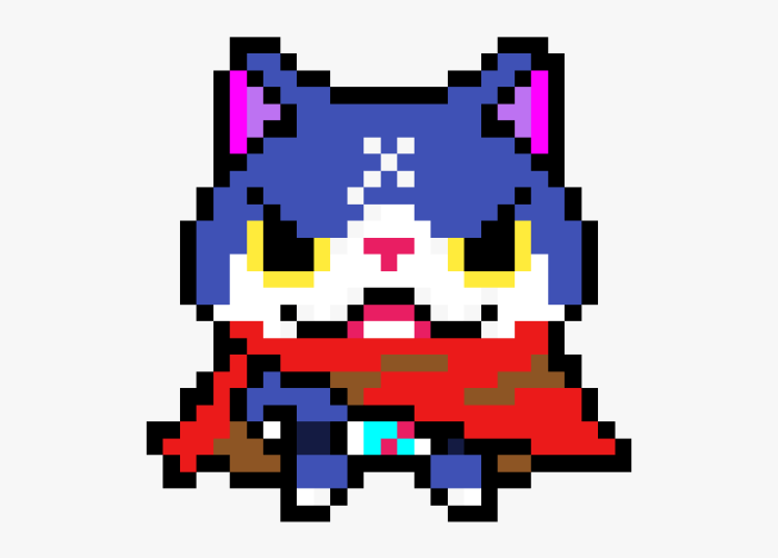 Pixel art yo kai watch facile