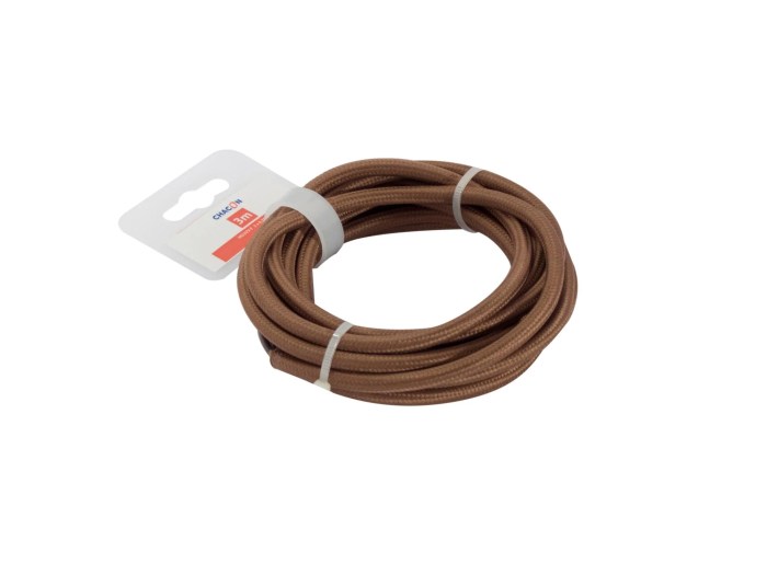 Cable fabric covered ul brown code