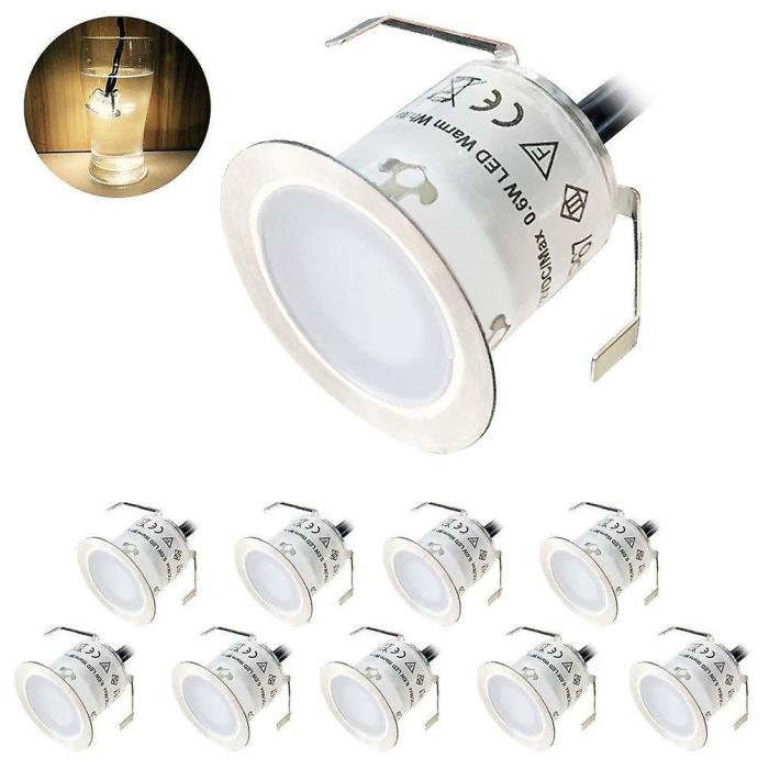 Recessed outdoor step led lighting light exterior wall waterproof 1w 12v landscape lights ip67 lamp garden stair pathway