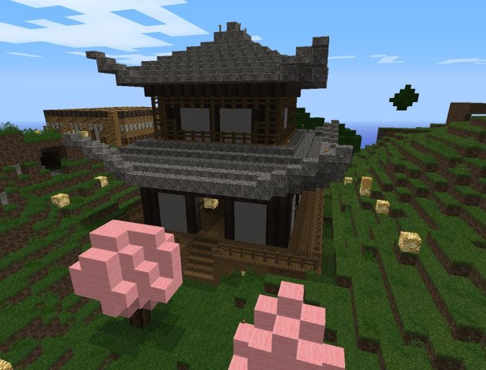 Maison minecraft japonaise