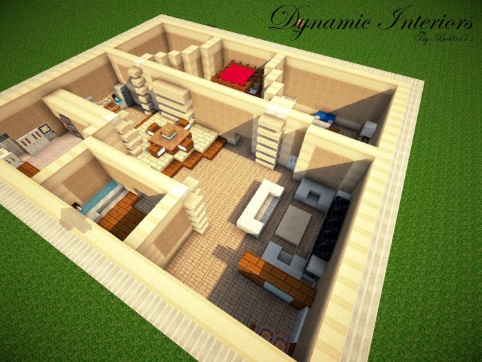 Plan maison moderne minecraft