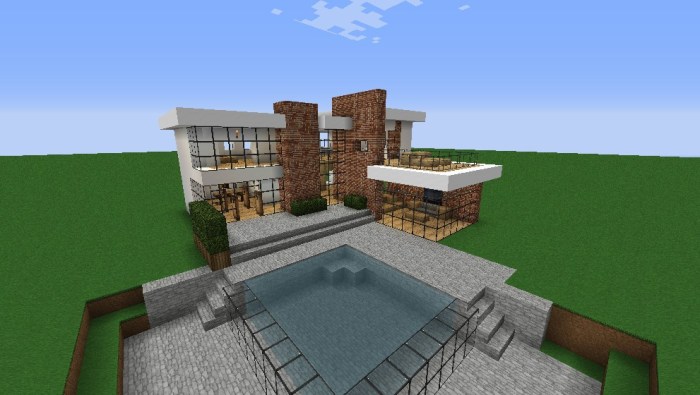 Maison moderne minecraft pe