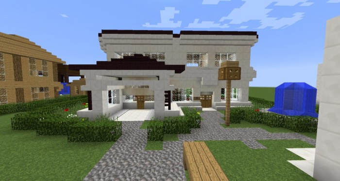 Minecraft quartz house survival build