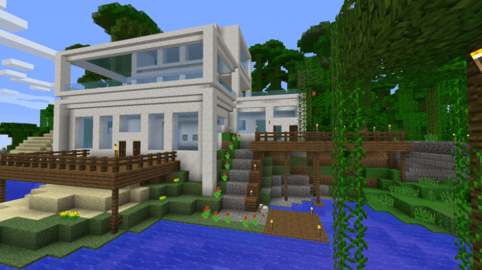 Maison en quartz minecraft