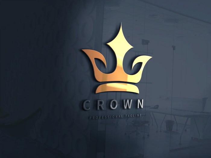 Crown logo white vector eps template illustration