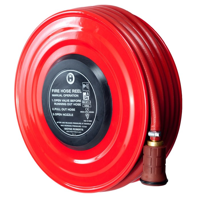 Hose reel fire 36m flamestop 19mm swing arm reels portable equipment