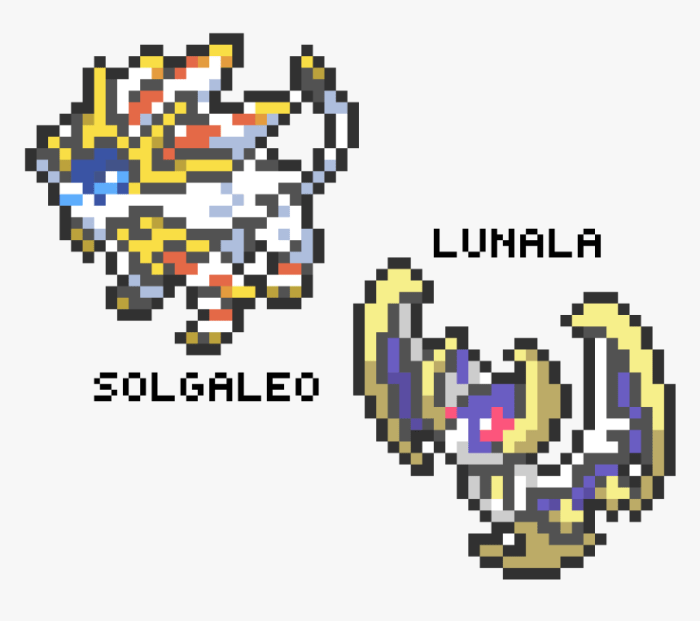 Pixel art solgaleo