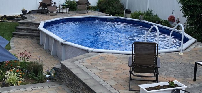 Semi pool inground pools concrete swimming half small rectangular backyard piscines piscine bordeaux ideas bleu designs burried carre archiexpo enterree