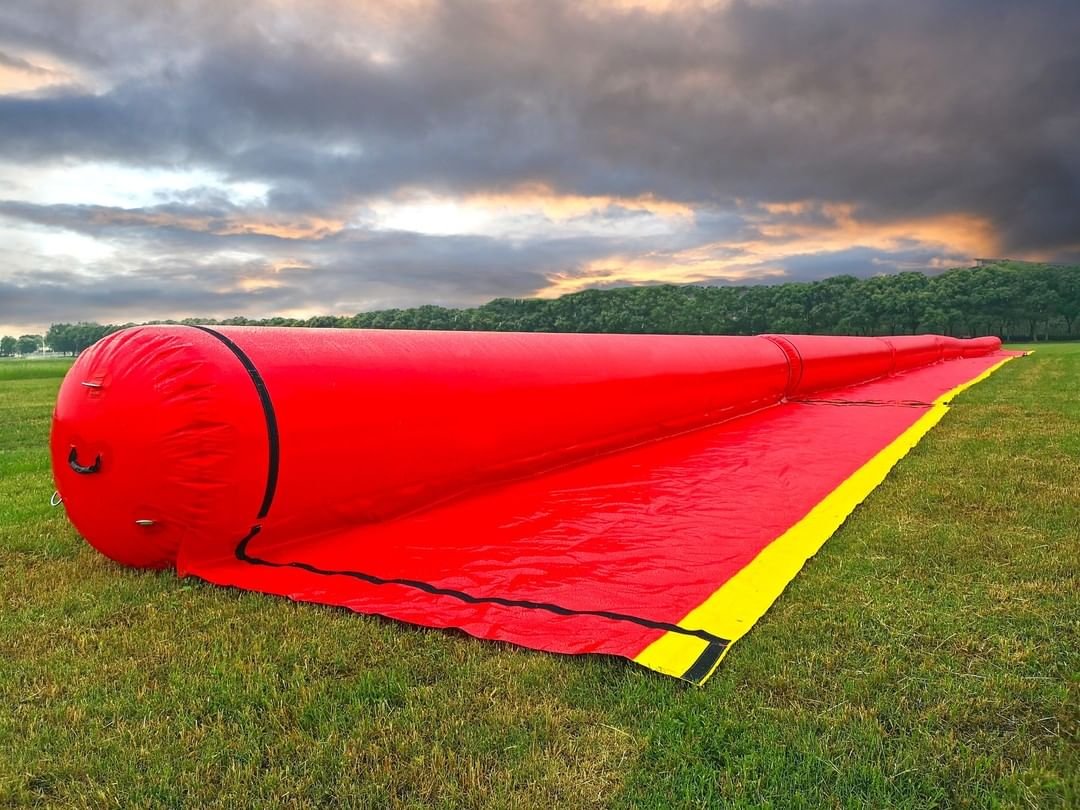 Flood barriers inflatable water filled property