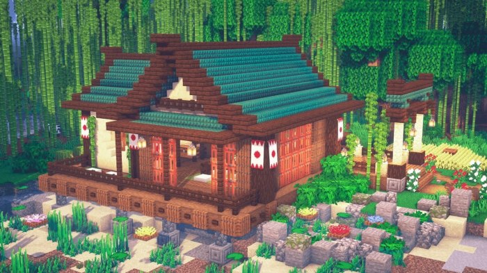 Maison minecraft japonaise