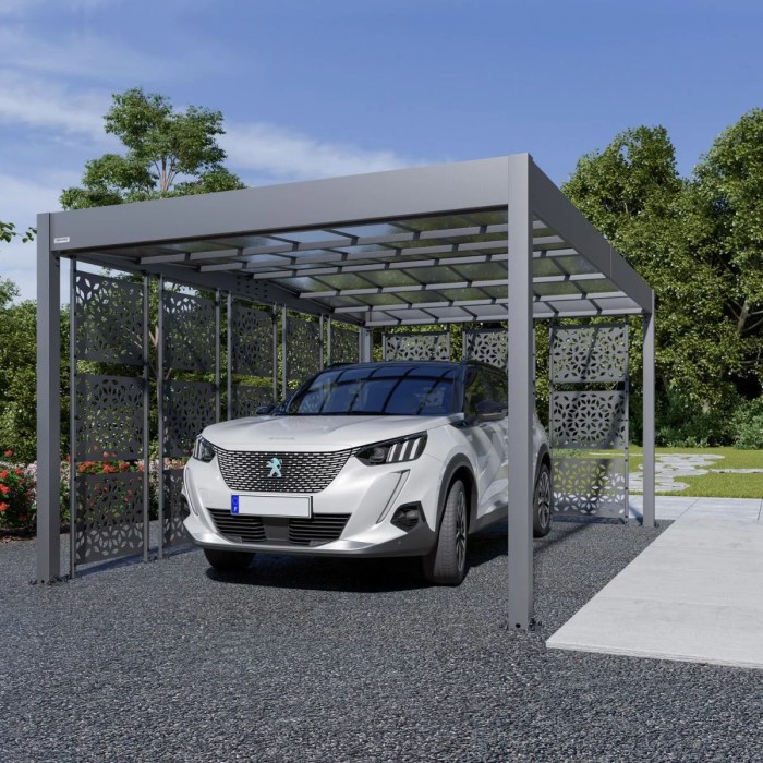 Carport leroy aluminium voiture victoria métal