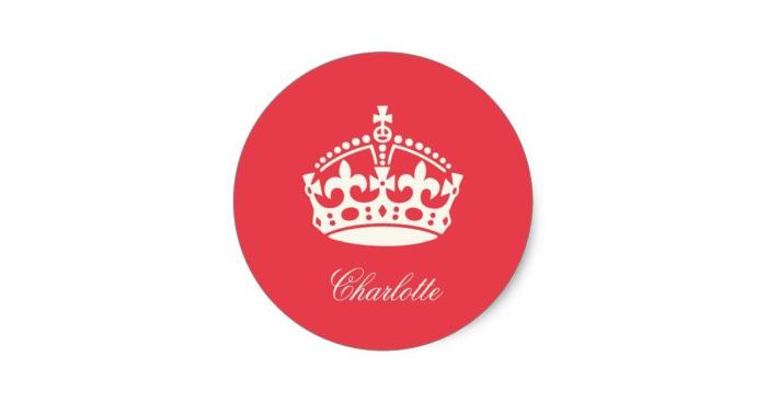 Logo avec couronne rouge