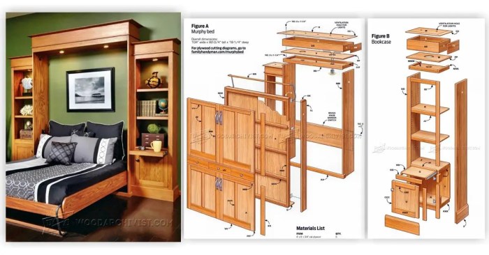 Murphy bed diy beds ideas room space plans save small build wall cabinet farmhouse genius built ikea bedroom hidden projects