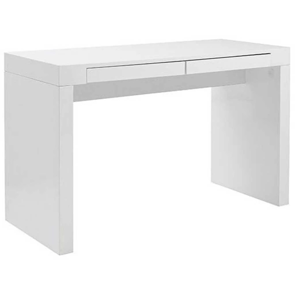 Bureau blanc laqu pas cher