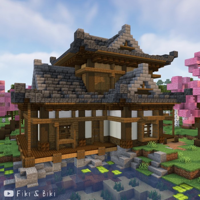 Maison minecraft japonaise