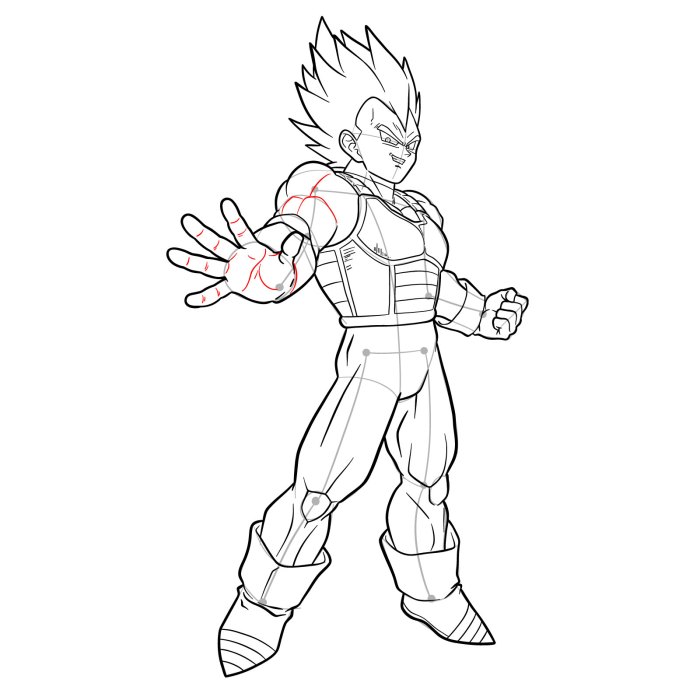 Comment dessiner vegeta