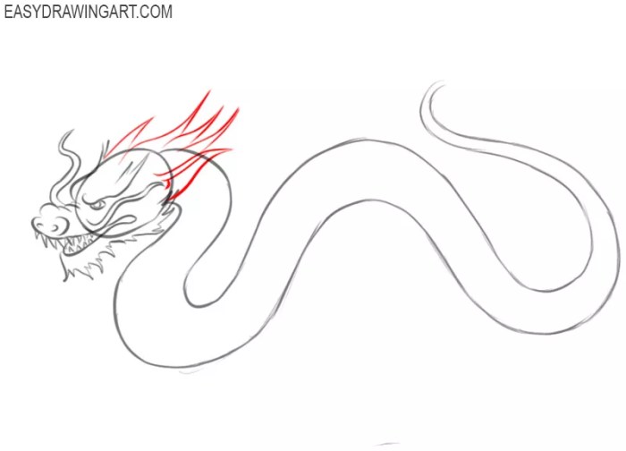 Dragon chinois dessin facile