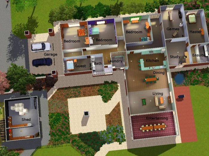 Plan maisons sims 3