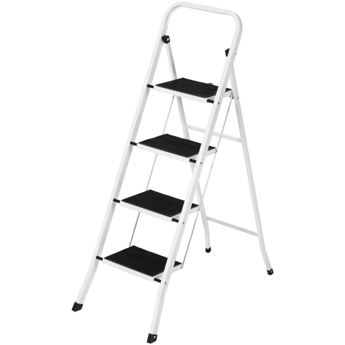 Step ladder folding stool portable walmart ladders choice products steel lightweight tools every woman basic duty heavy should own set