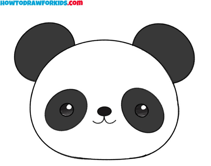 Dessin panda kawaii facile