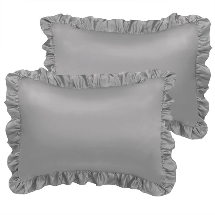 Pillowcases satin pillow silk cases grey standard 20x26 queen walmart