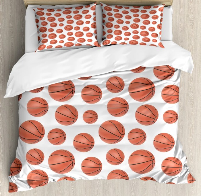 Housse de couette motif basketball