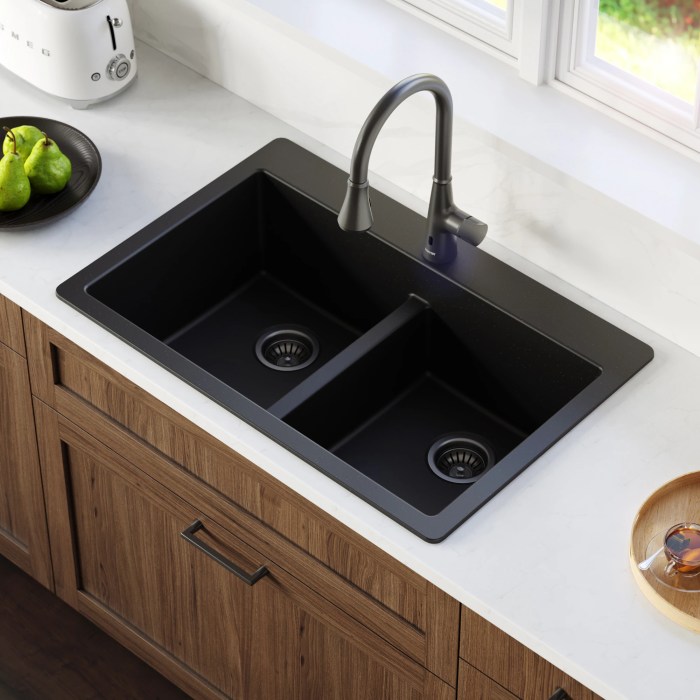 Kitchen sink sinks undermount granite single bowl modern kraus inch onyx composite ajmadison large countertops basin faucets board stone hole