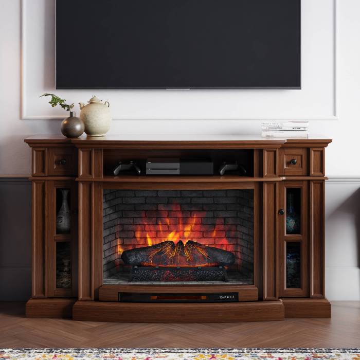 Electric fireplace dimplex caprice standing fireplaces white mantels