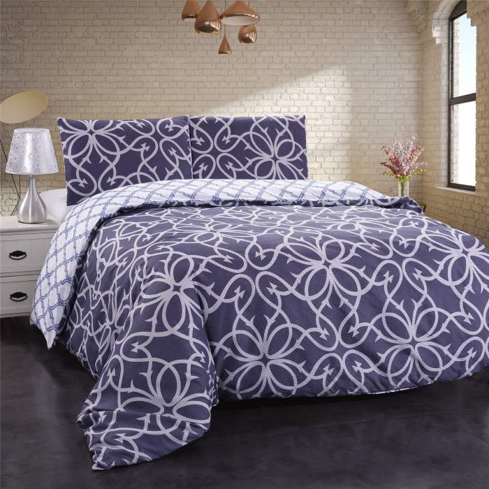 Duvet blue cover queen pattern navy soft diamond set covers full bedding jcpenney