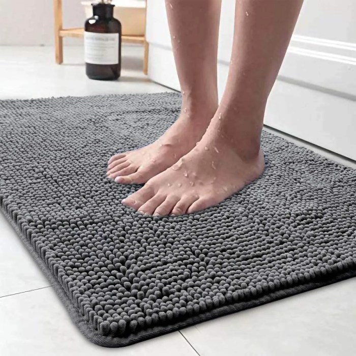 Patterned bath mat slip non square unique modern multi color