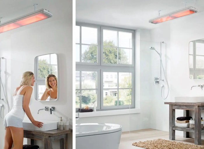 Bathroom infrared heaters heating ecoart perfect december