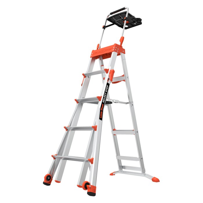 Ladder step duty heavy little ladders platform access jumbo warehouse storage