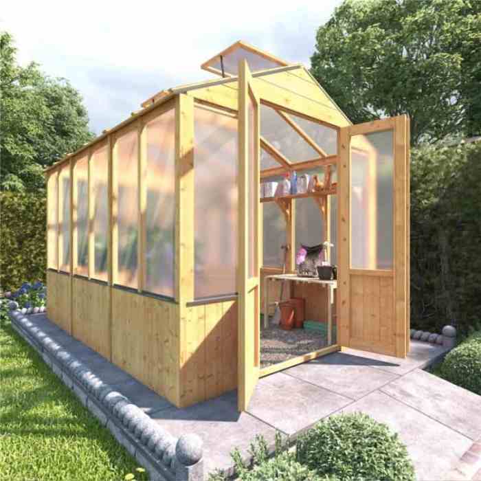 Greenhouse reinforced aluminium polycarbonate base frame garden