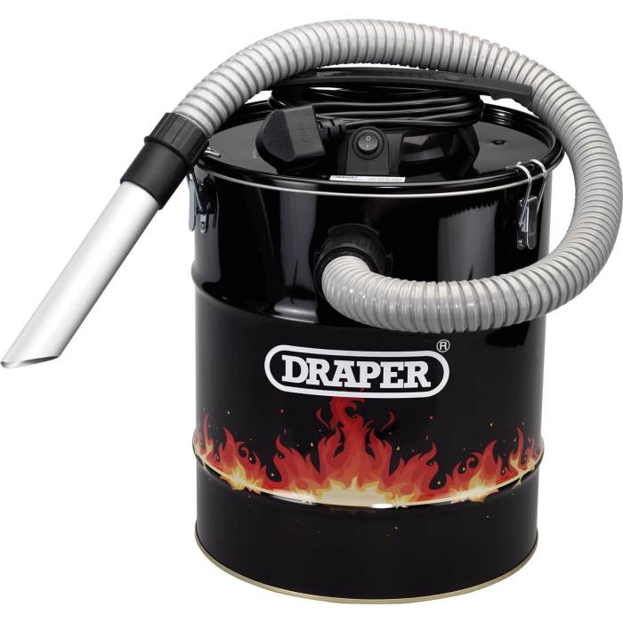 Vacuum ash draper cleaner 700w 230v 22l cylinder cleaners maintenance rsis