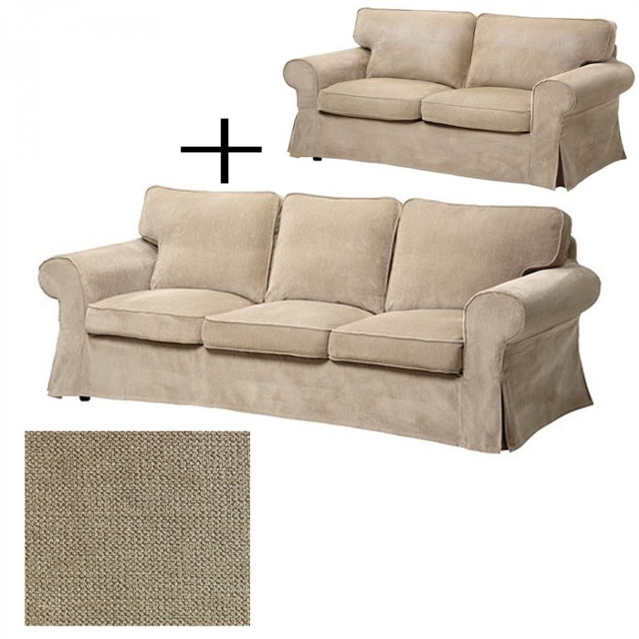 Ikea sofa slipcovers covers loveseat ektorp seat beige vellinge only available