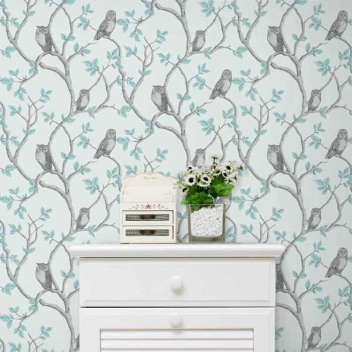 Deco bleu canard et gris